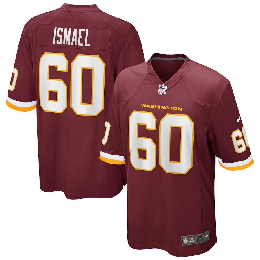 Men Washington Redskins #60 Keith Ismael Nike Burgundy Game Player NFL Jersey->washington redskins->NFL Jersey